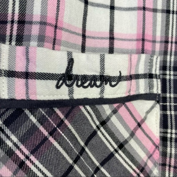 Victoria's Secret Pajama Top Button Down Shirt Plaid Long Sleeves XSmall - Picture 5 of 6